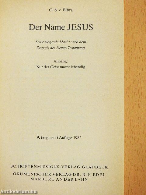 Der Name Jesus