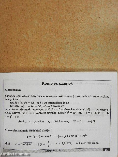 Matematikai képletgyűjtemény főiskolásoknak