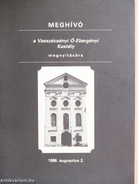 Meghívó a Vasszécsényi Ó-Ebergényi Kastély megnyitására