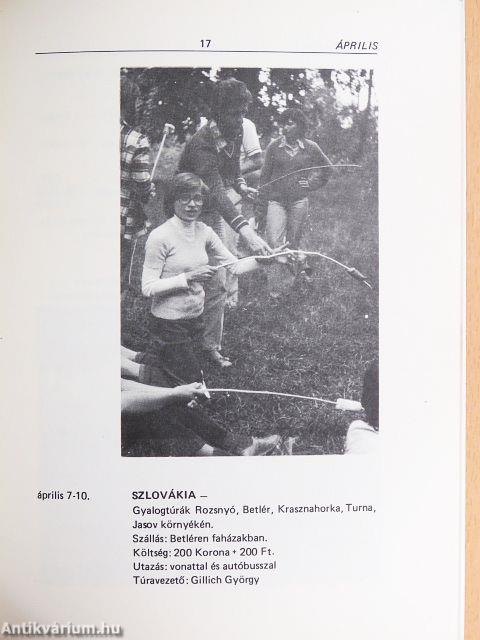 1982. évi túraterv