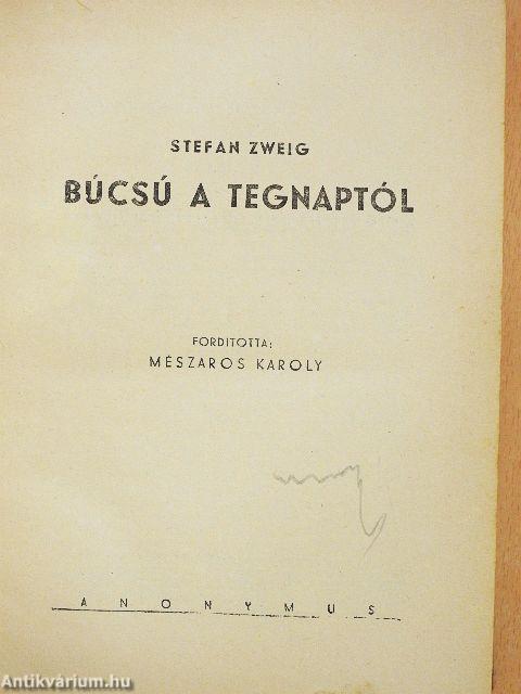 Búcsú a tegnaptól