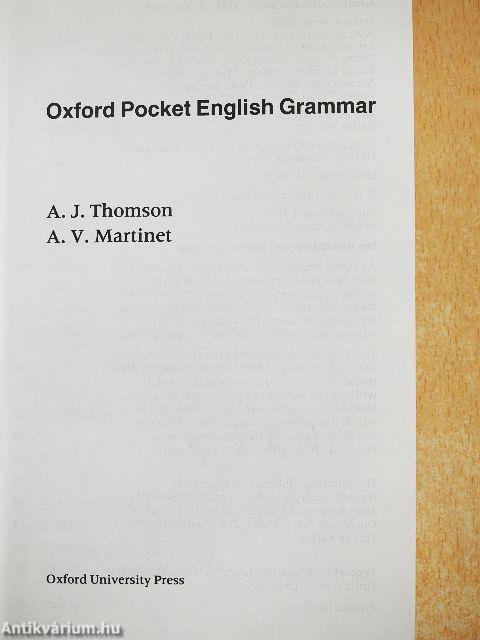 Oxford pocket english grammar