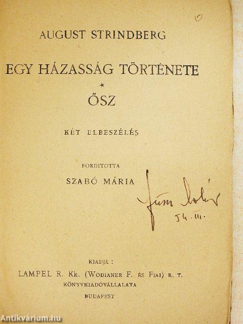 Egy házasság története/Ősz