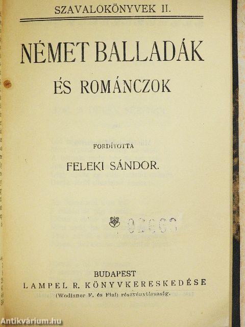 Berzsenyi báró és családja I./Deák Ferenc husvéti czikke és a kiegyezést védő beszéde/Hindenburg/Szemelvények Bonfiniból/Német balladák és románczok/Ovidius verseiből