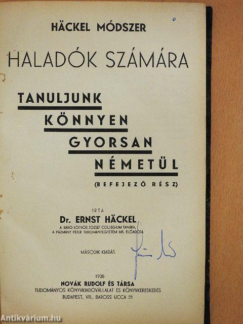 Tanuljunk könnyen, gyorsan németül!