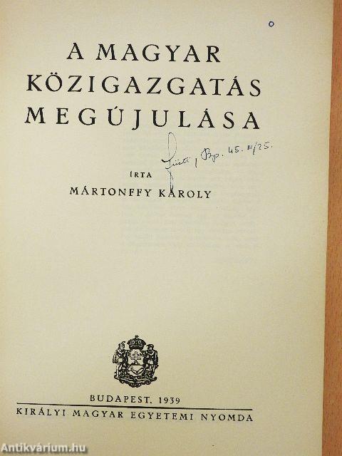 A magyar közigazgatás megújulása