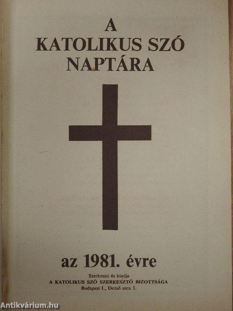 A Katolikus Szó naptára 1981. évre