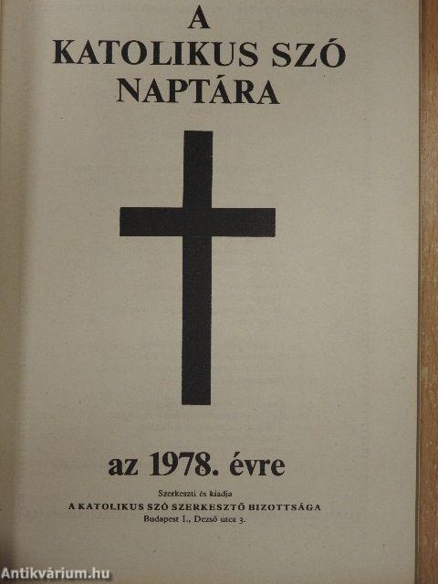 A Katolikus Szó naptára 1978. évre