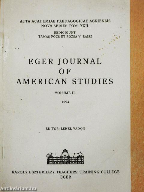 Eger Journal of American Studies II.