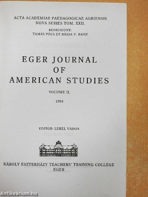 Eger Journal of American Studies II.