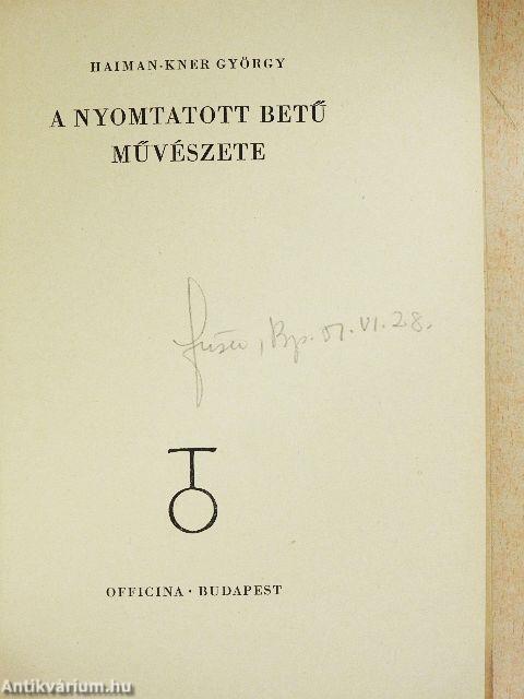 A nyomtatott betű művészete