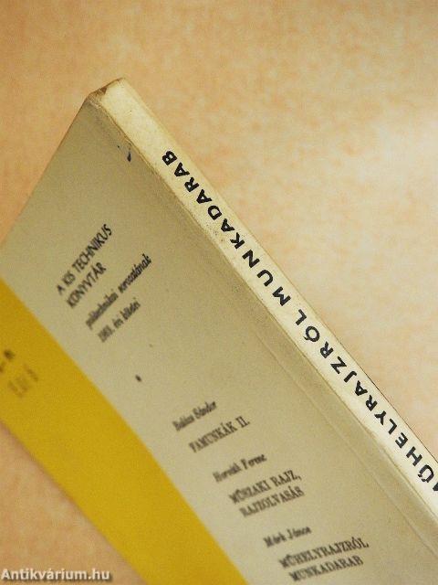 Műhelyrajzról munkadarab