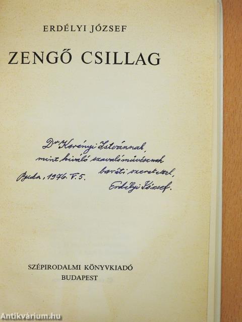 Zengő csillag (dedikált példány)