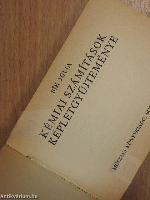 Kémiai számítások képletgyűjteménye