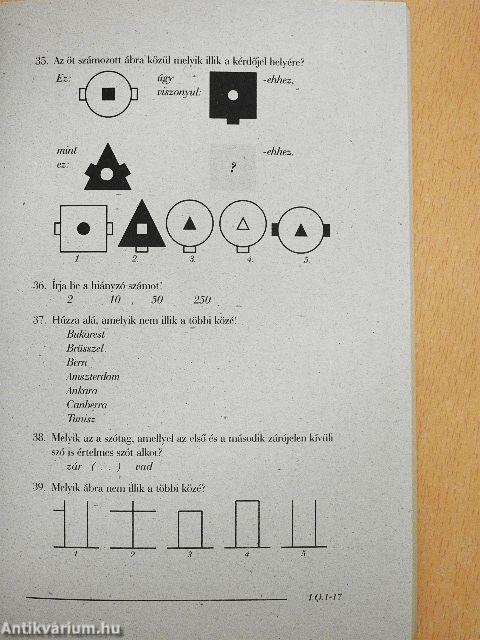 Intelligencia teszt I. Q.