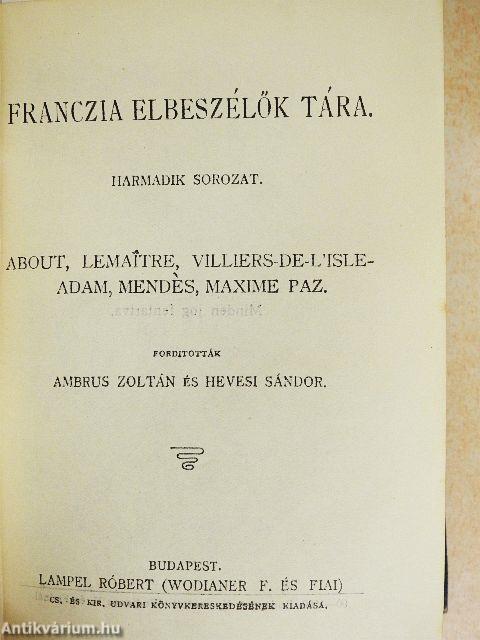 Tonia/Franciza elbeszélők tára III./Agamenon/A helység kalapácsa/János vitéz/Indiai történetek/Spanyolországi képek/Verseghy Ferencz válogatott lirai költeményei/Coriolanus/Mindszenthi Gábor naplója/A játékos naplója