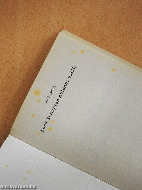 Lord Stampton titokzatos halála