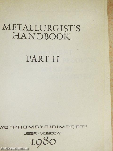 Metallurgist's Handbook - Part II