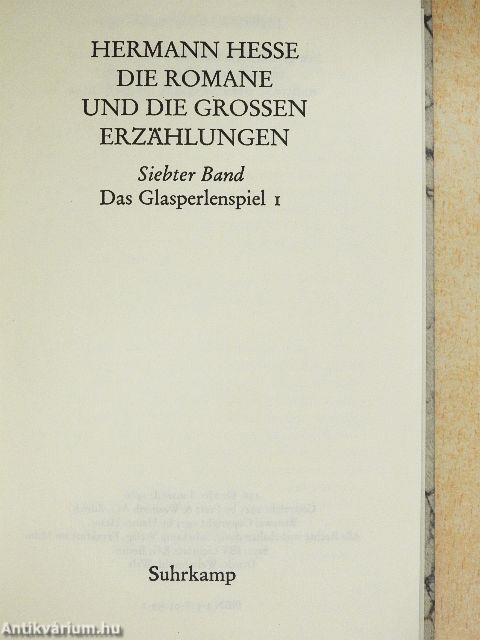 Die Romane und die grossen Erzählungen 1-8.