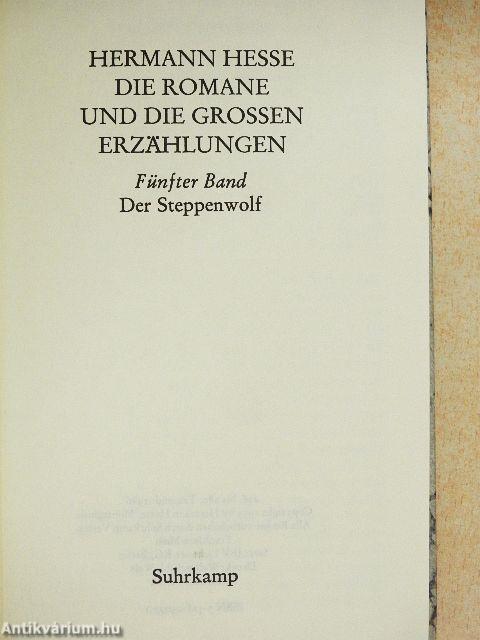 Die Romane und die grossen Erzählungen 1-8.