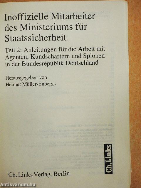 Inoffizielle Mitarbeiter des Ministeriums für Staatssicherheit II.