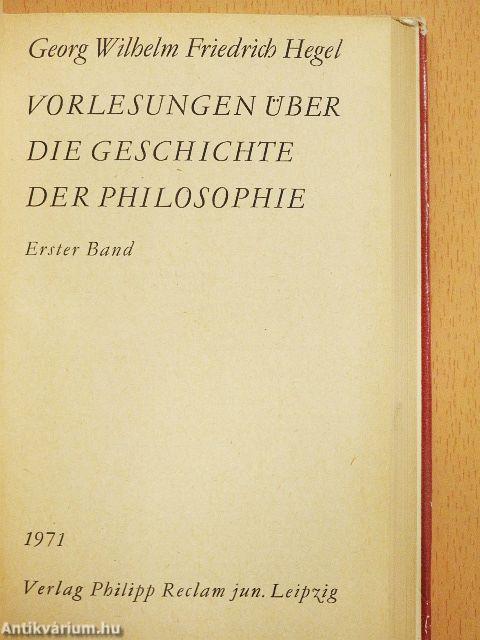 Vorlesungen über die Geschichte der Philosophie I-III.