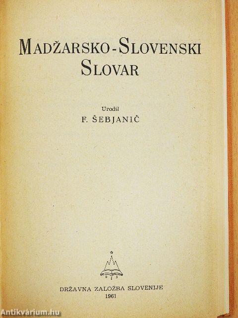 Madzarsko-slovenski slovar