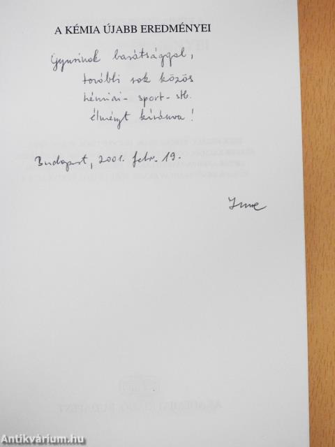 A kémia újabb eredményei 87. (dedikált példány)