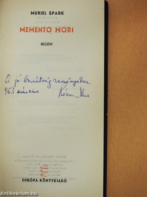 Memento mori (dedikált példány)