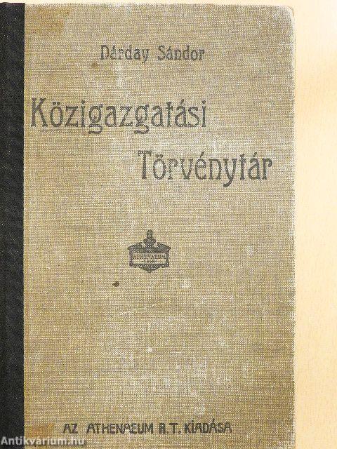 Közigazgatási törvénytár II.
