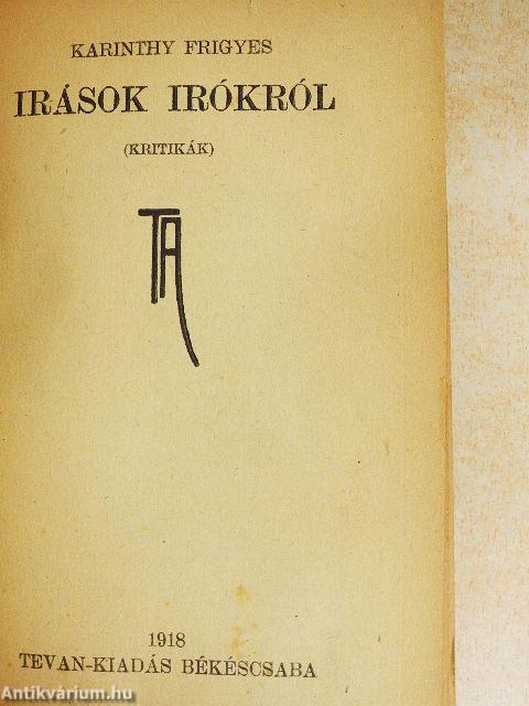 Pamfletek/Irások irókról