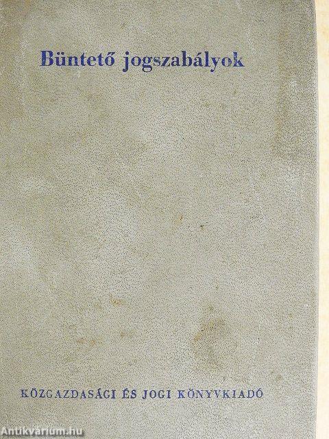 Büntető jogszabályok