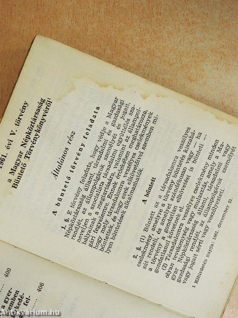 Büntető jogszabályok