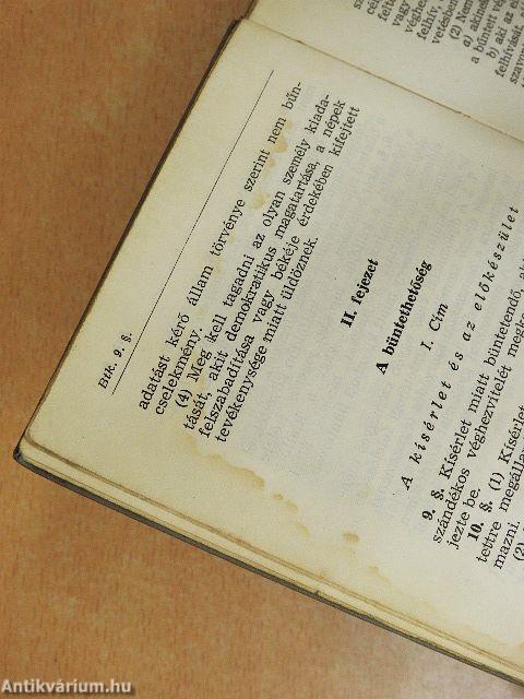 Büntető jogszabályok