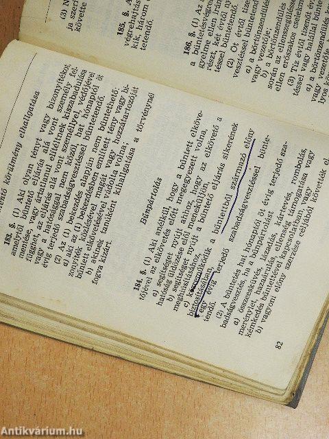 Büntető jogszabályok