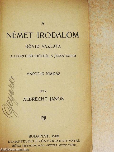 A német irodalom rövid vázlata