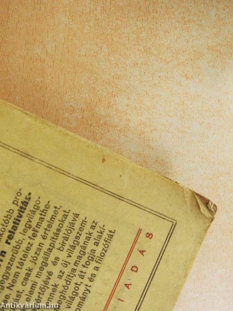 A relativitás tanának világszemlélete