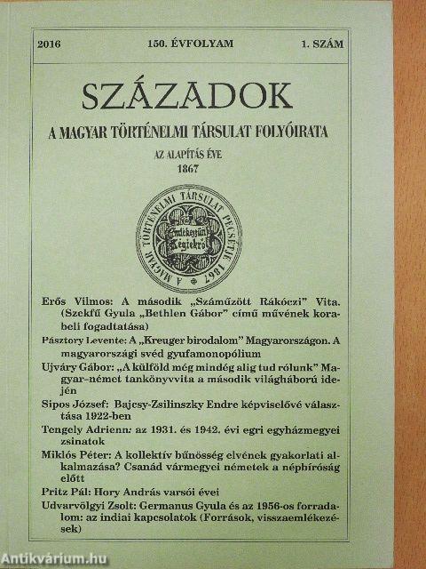Századok 2016/1.