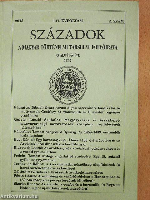 Századok 2013/2.