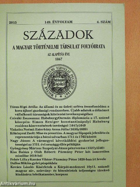 Századok 2015/4.