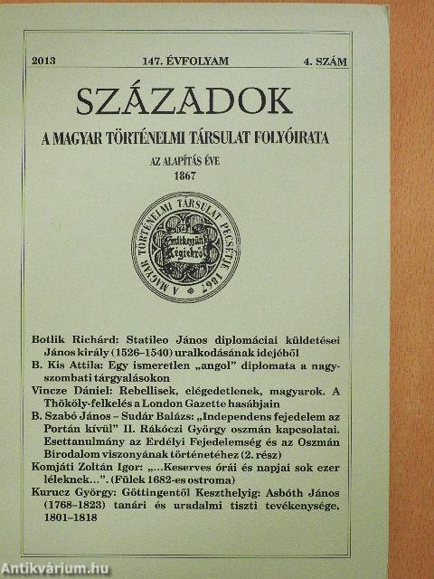 Századok 2013/4.