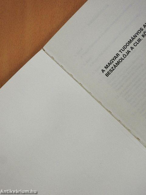 A Magyar Tudományos Akadémia beszámolója a CLIII. közgyűlésen