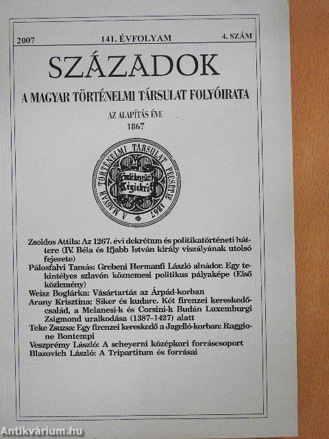 Századok 2007/4.