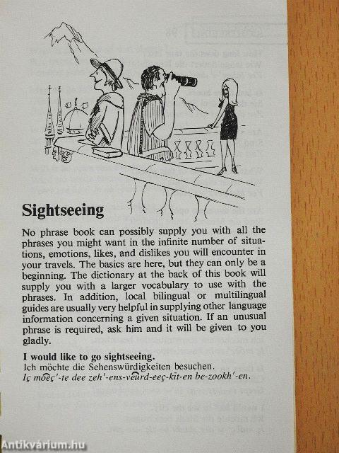 German Phrase Book and Dictionary for travelers