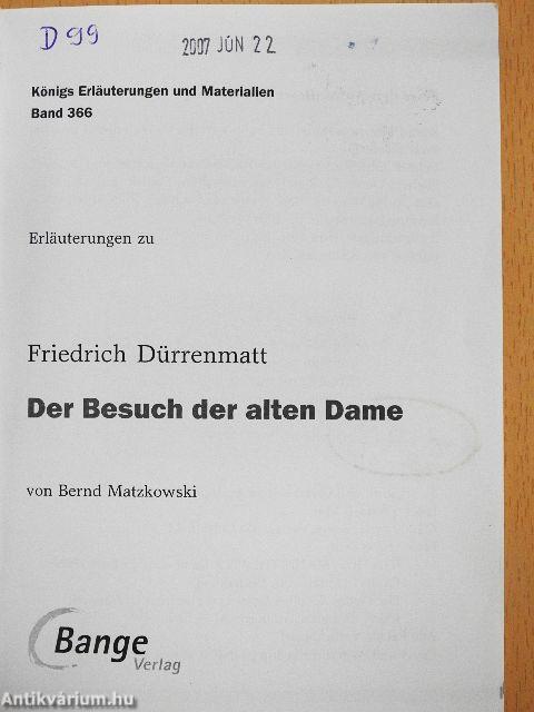 Erläuterungen zu Friedrich Dürrenmatt Der Besuch der alten Dame
