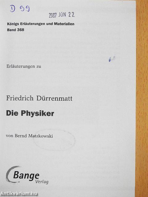 Erläuterungen zu Friedrich Dürrenmatt Die Physiker