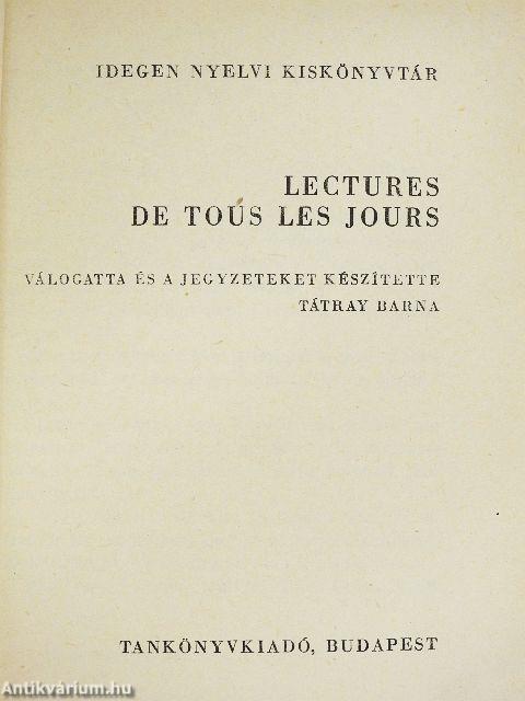 Lectures de tous les jours