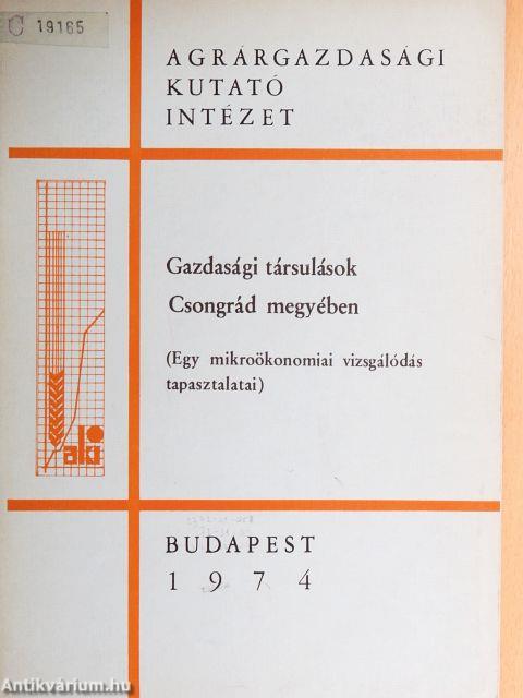 Gazdasági társulások Csongrád megyében