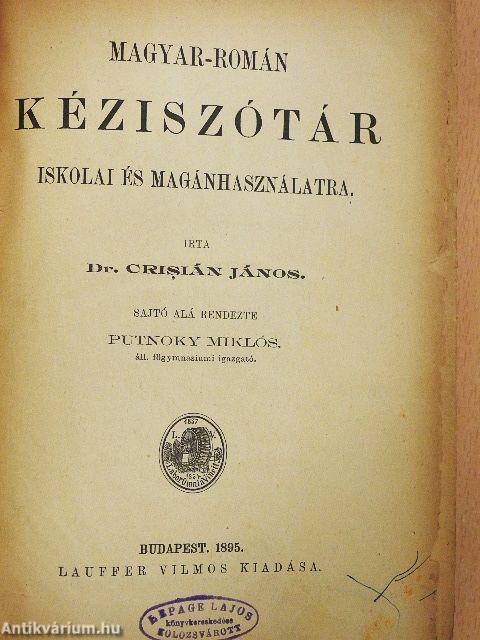 Magyar-román kéziszótár/Román-magyar kéziszótár