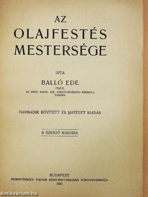 Az olajfestés mestersége